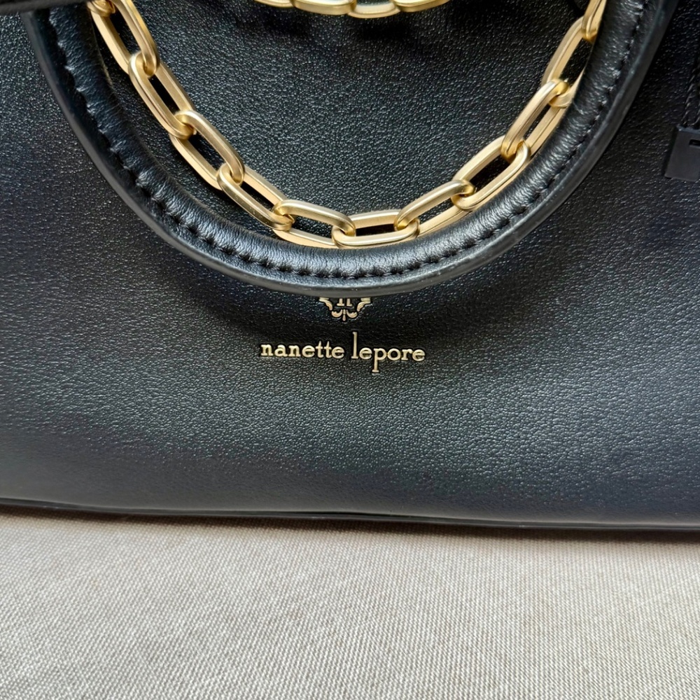Nanette Lepore Black Valle Convertible Satchel Never Used - Picture 6 of 11